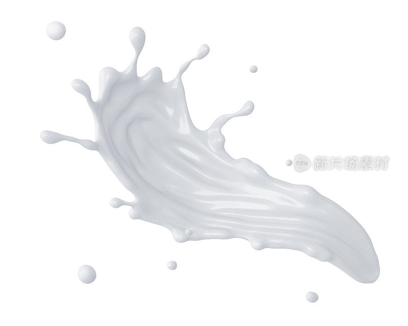 液态牛奶在半空中飞溅