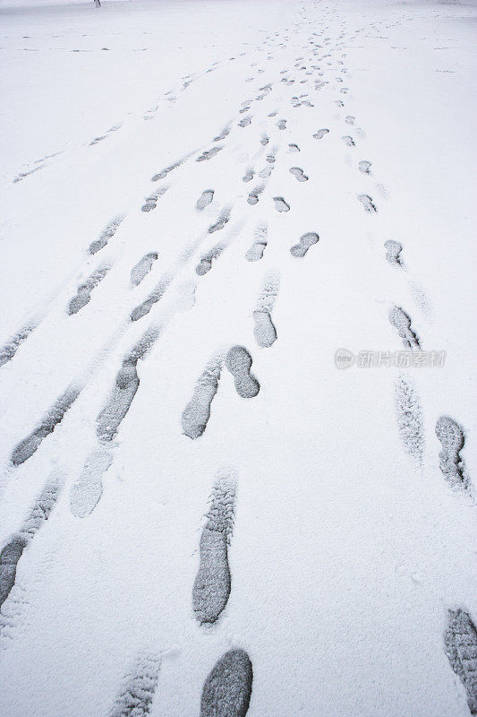 雪地里的脚印