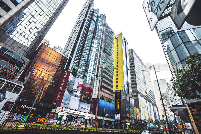 香港的街道。