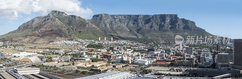 南非开普敦和桌山的高架景观