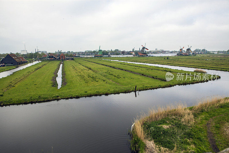 荷兰风景与风车