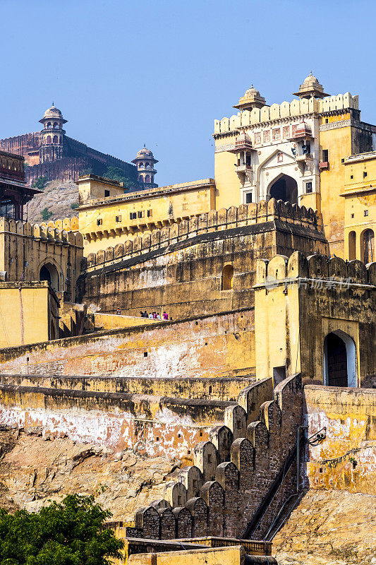 著名的拉贾斯坦邦地标-阿米尔(琥珀)堡，拉贾斯坦邦，印度