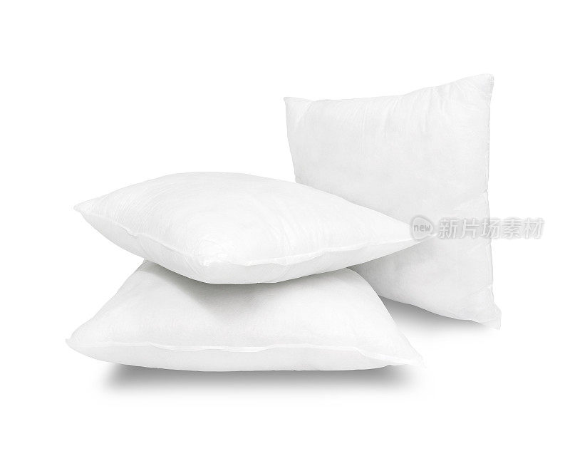 空白枕头孤立在白色背景。空的垫子为您的设计。剪辑路径对象。