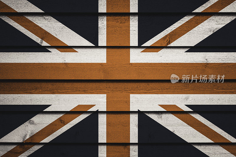英国国旗，纹理，木材，木板