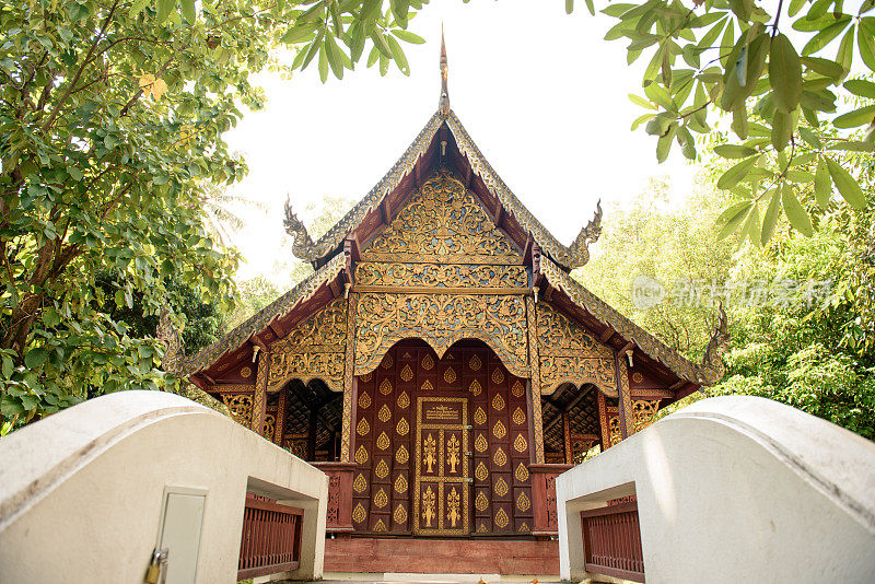 泰国清迈的兰纳风格寺庙