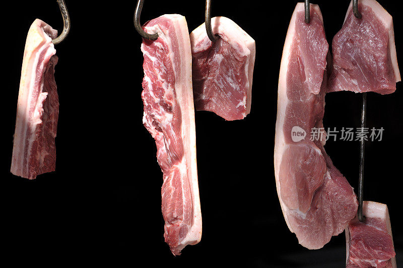 中国成都的肉类市场