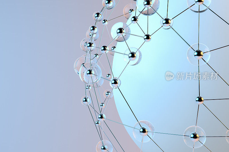 全球数字网状网络，分子，区块链
