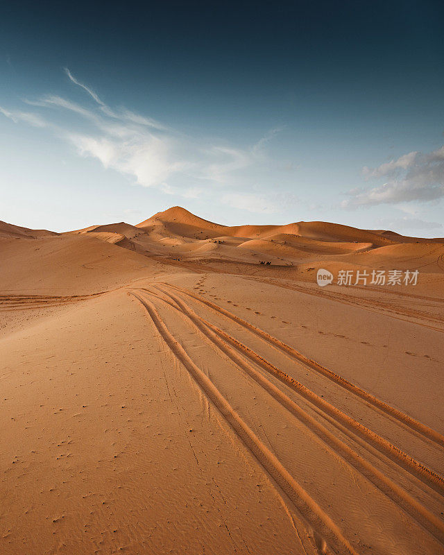 merzouga沙漠中的沙丘