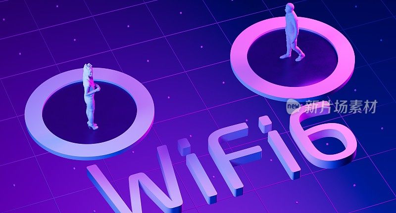 WiFi6具有智能性能的下一代无线通信连接网络。