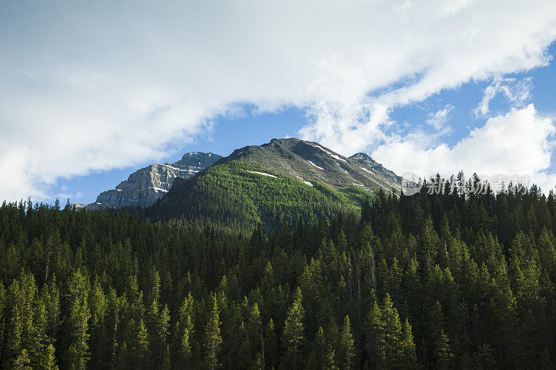 加拿大阿尔伯塔省班夫国家公园美丽的山景