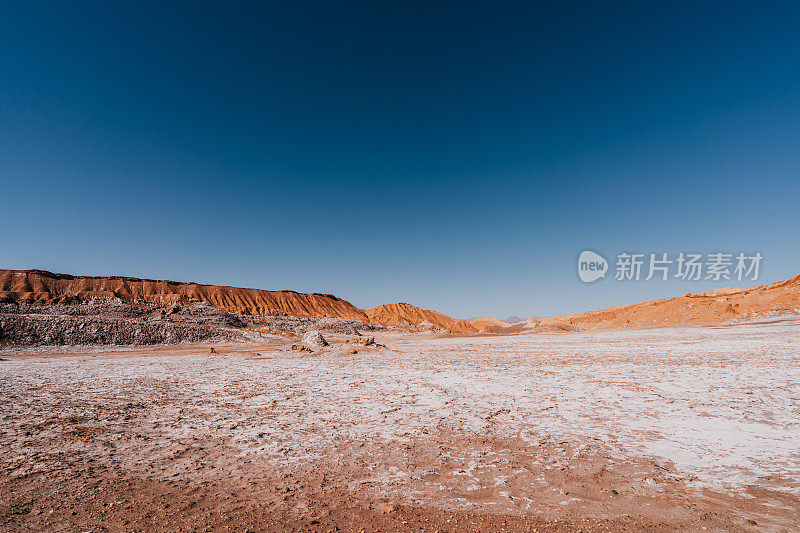 阿塔卡马沙漠中的盐层
