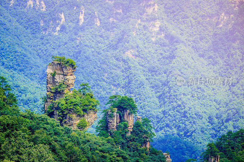 张家界国家森林公园天子山，仙女在撒花