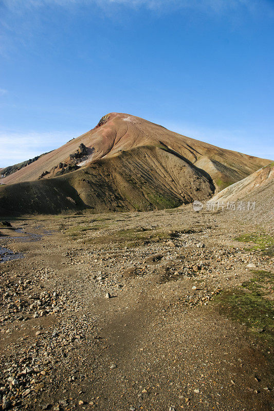 冰岛朗格维格步道起点的兰德曼纳劳加周围壮观的火山景观