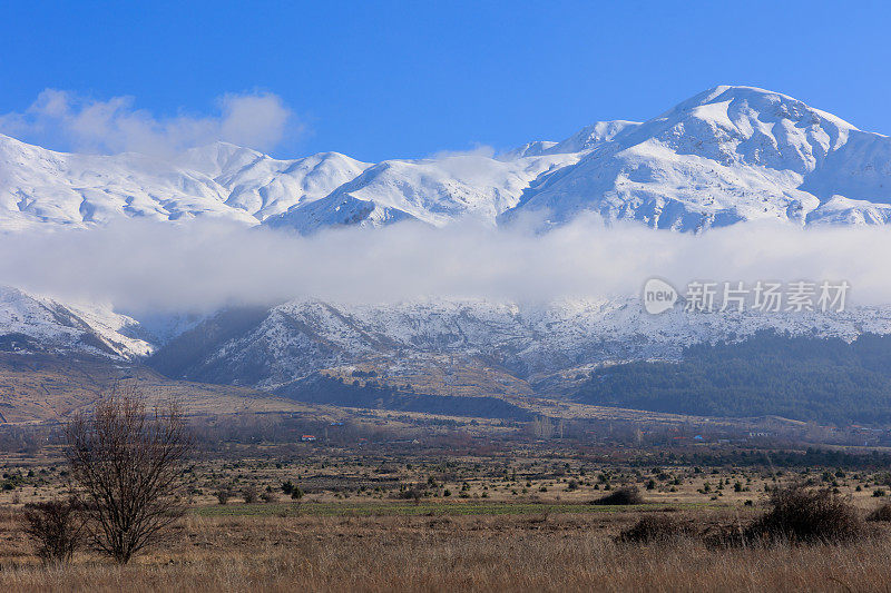 阿尔巴尼亚山景与雪景