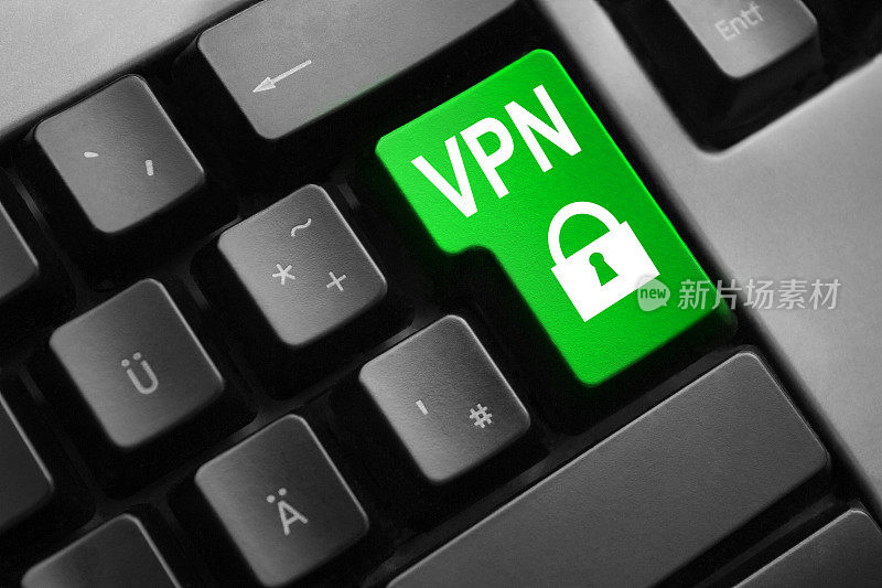 键盘绿色进入按钮VPN锁符号