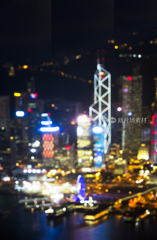 模糊香港夜(全景XXXL)