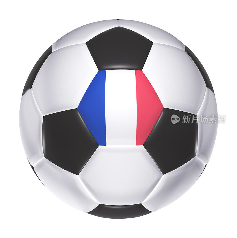 带有法国国旗的足球