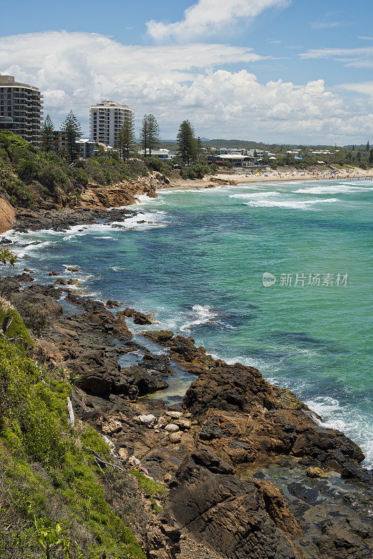 库伦海滩景色阳光海岸澳大利亚