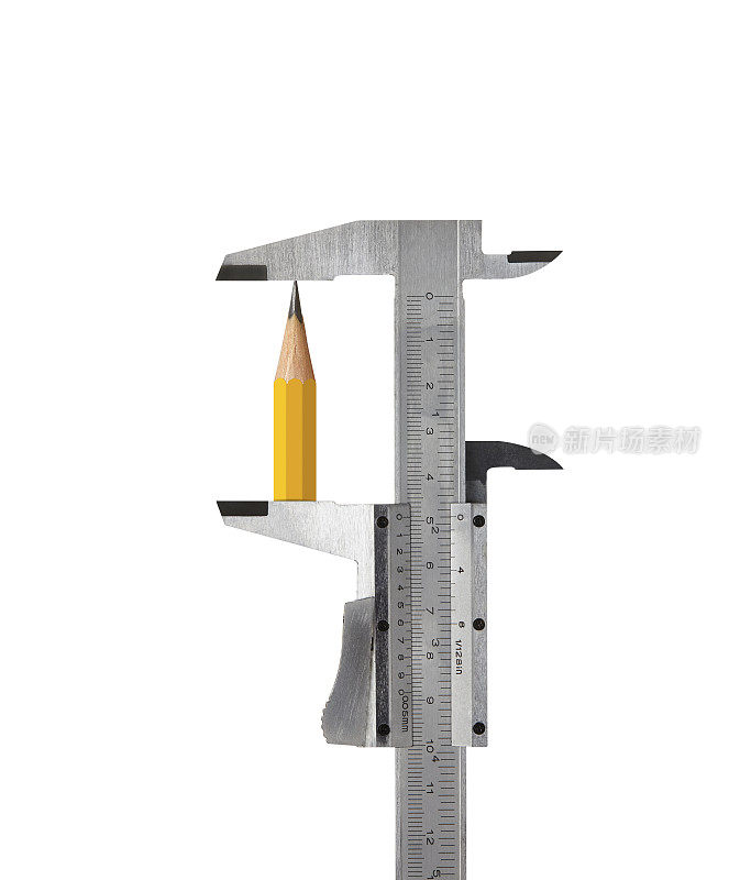 游标卡尺测量铅笔