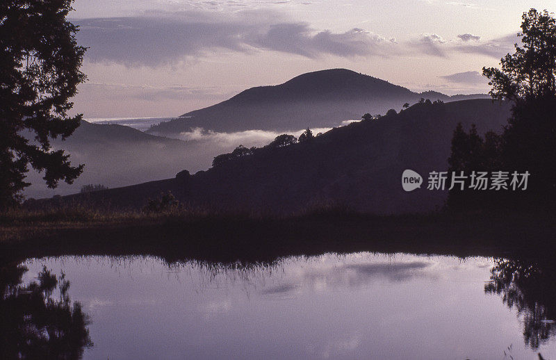 海岸山脉的池塘