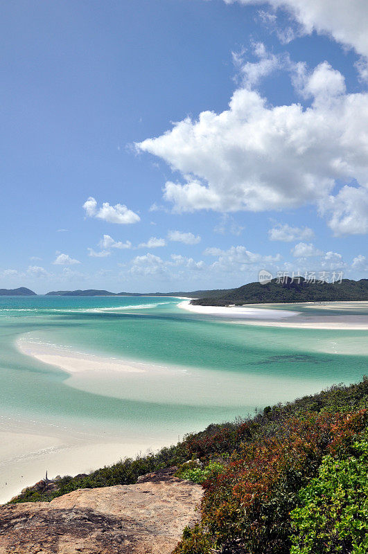 怀特黑文海滩在圣灵岛-澳大利亚昆士兰