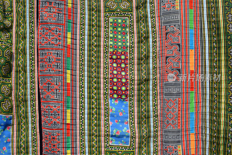色彩斑斓的纺织品,越南