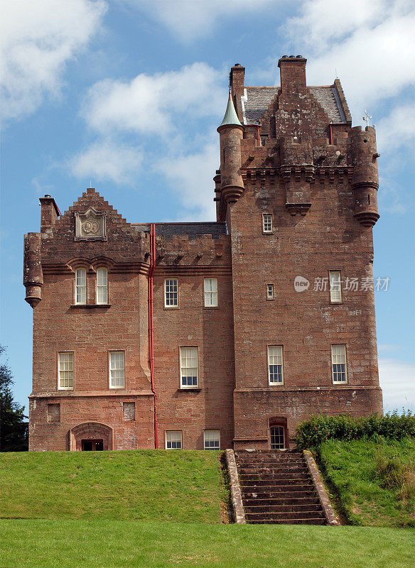 布罗迪克城堡在阿兰岛，苏格兰