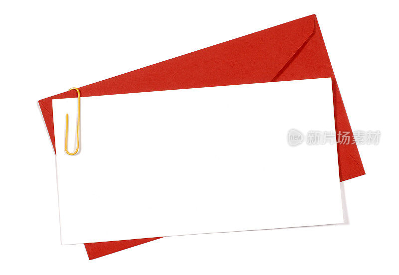 红色信封和空白请帖