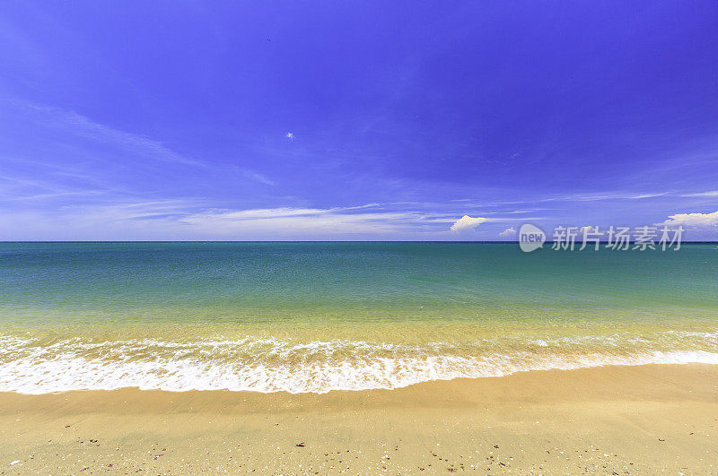 背景:天堂般的热带金沙夏威夷海滩