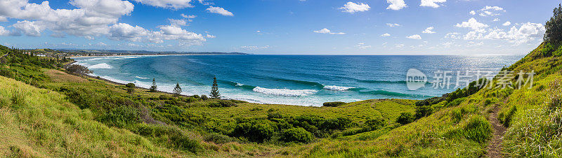 澳大利亚新南威尔士州伦诺克斯岬海滩全景图