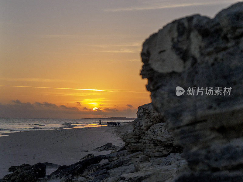 在卡约圣玛丽亚的海滩上