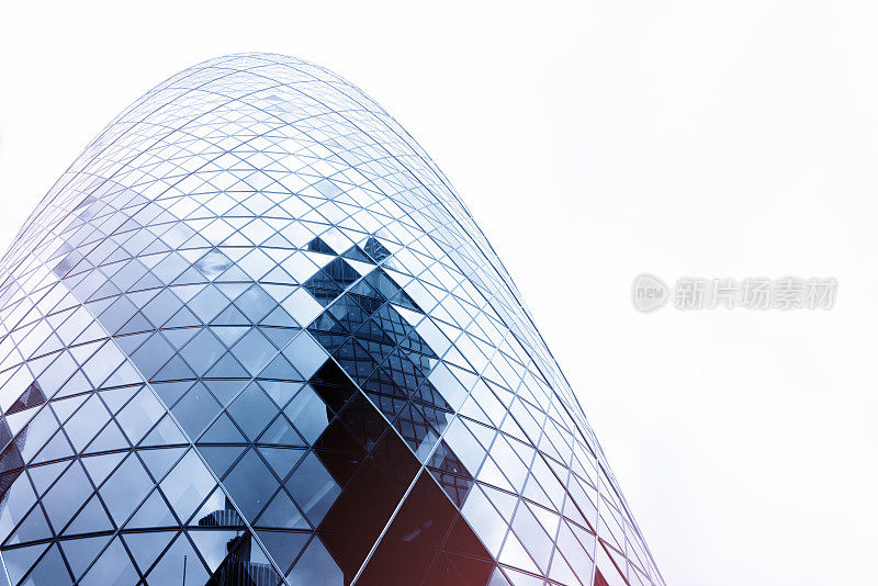 未来主义建筑小黄瓜大厦，伦敦