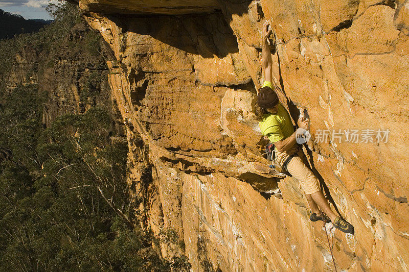 男性Rockclimber