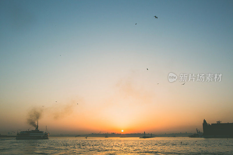伊斯坦布尔苏丹的日落