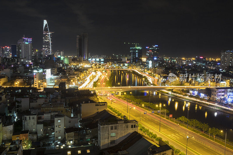 越南胡志明市的夜晚