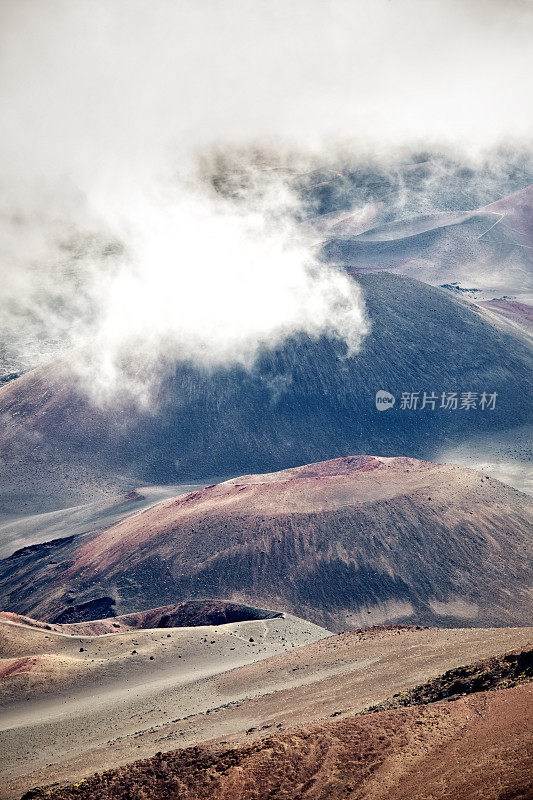 毛伊岛哈雷阿卡拉国家公园的火山