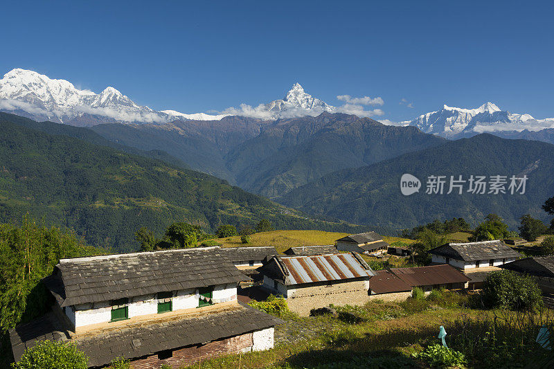 尼泊尔的Dhampus村，有machhapuchere山