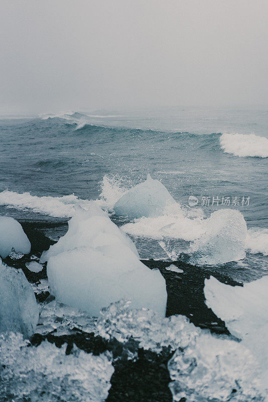 冰岛Jokulsarlon的风景