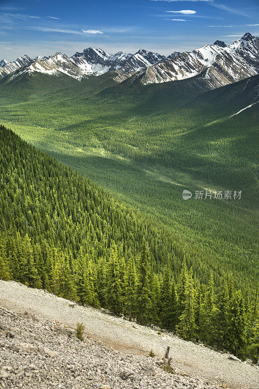 加拿大阿尔伯塔省班夫硫磺山的山景