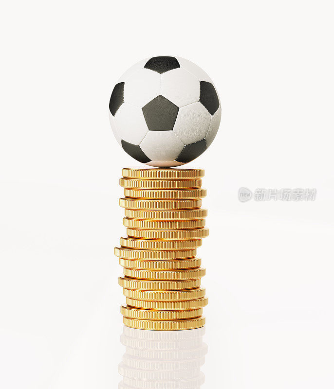 足球和金钱赌博和体育博彩概念