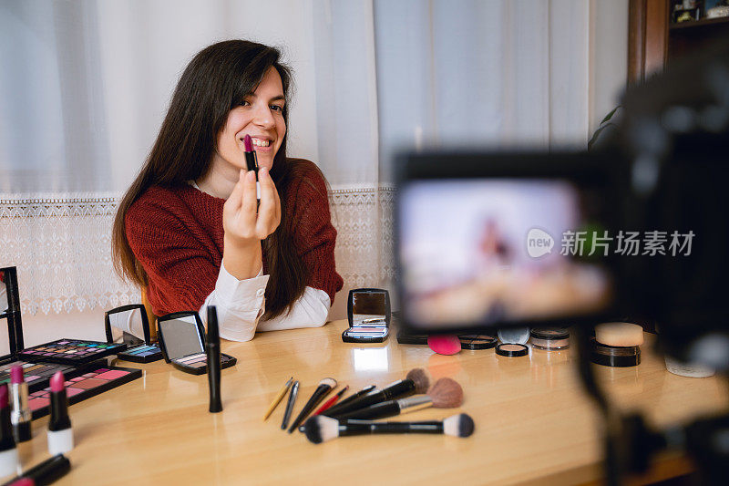 关于化妆的女性视频博客