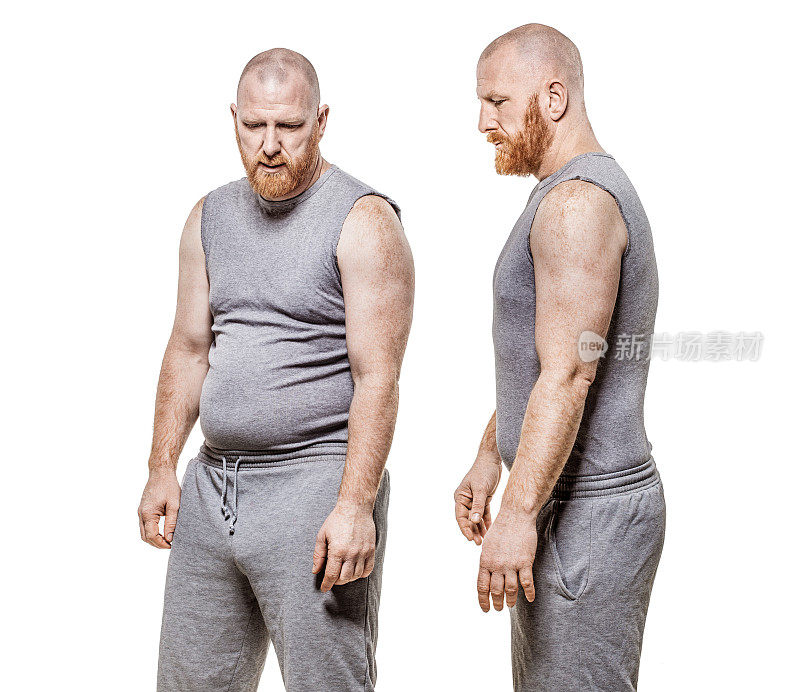 超重中年男性的比较