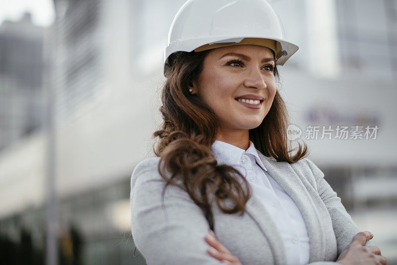 女商人,建筑师,工程师。建筑工地女工程师