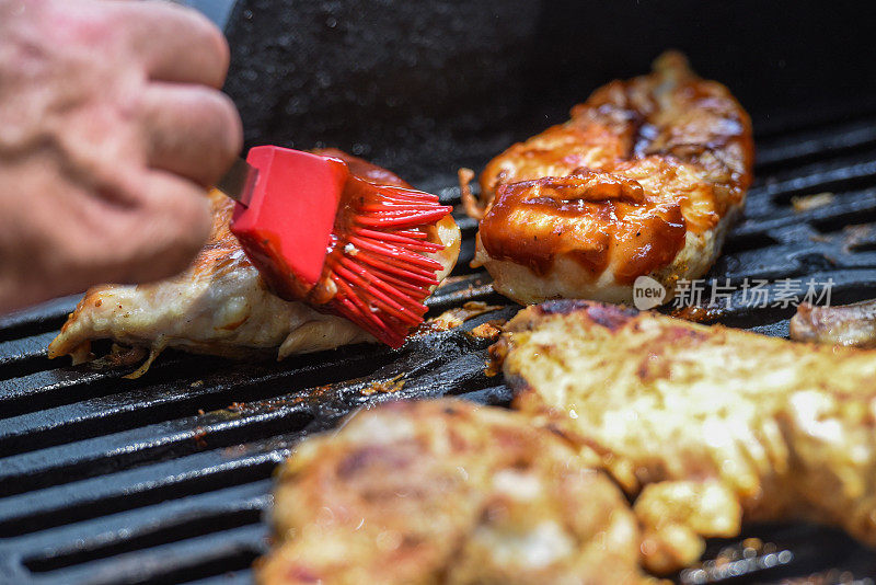 户外烧烤-烤鸡腿、鸡腿、鸡腿