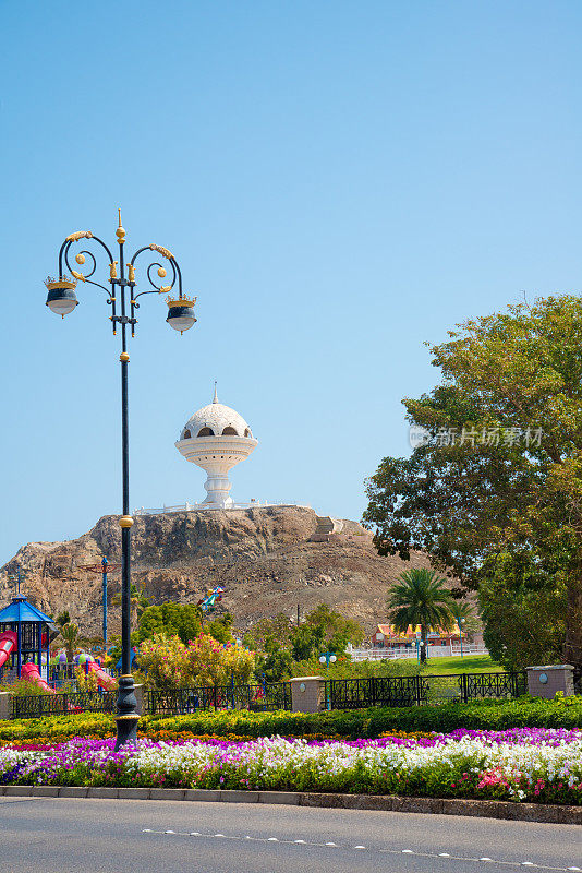 阿曼首都马斯喀特的巴里路上白色的里亚姆香