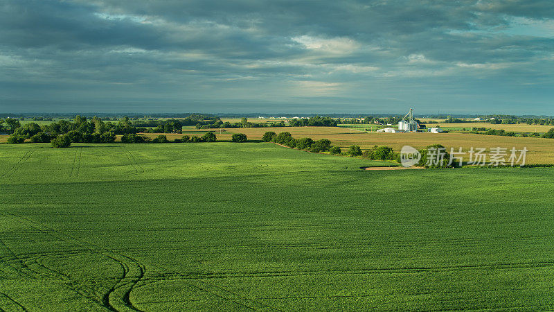农村景观在麦迪逊县，俄亥俄州-航空