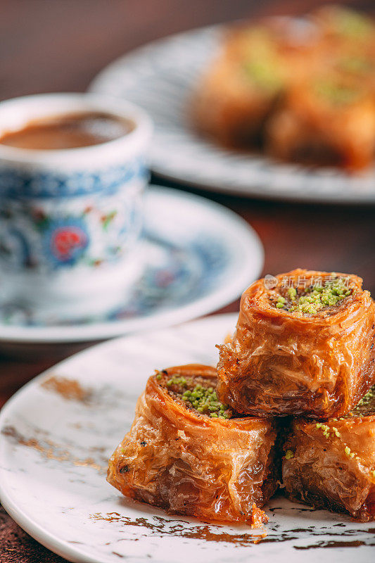 传统的土耳其甜点Baklava