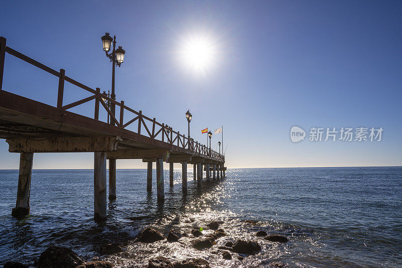 马贝拉海滩海滩纳格莱斯纳圭勒斯海滨长廊旁卡萨布拉