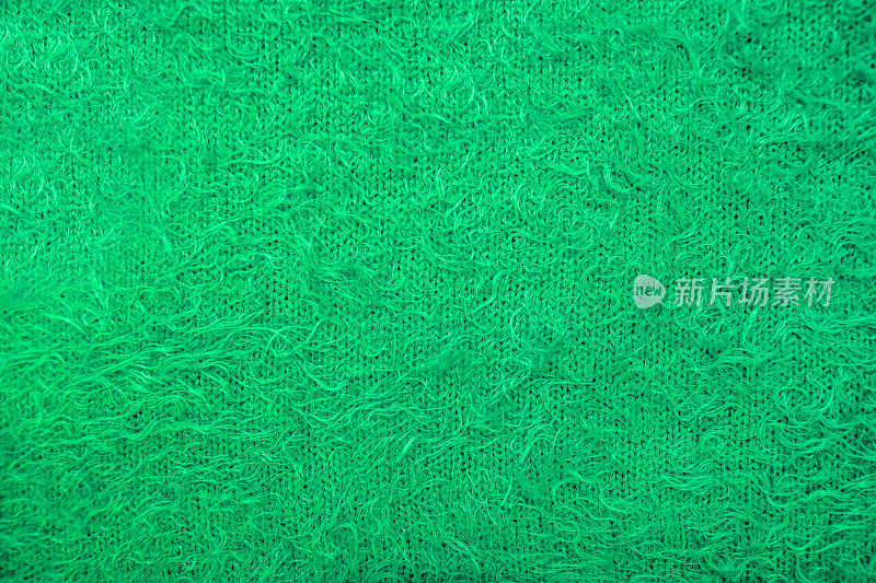 绿色羊毛织物的纹理