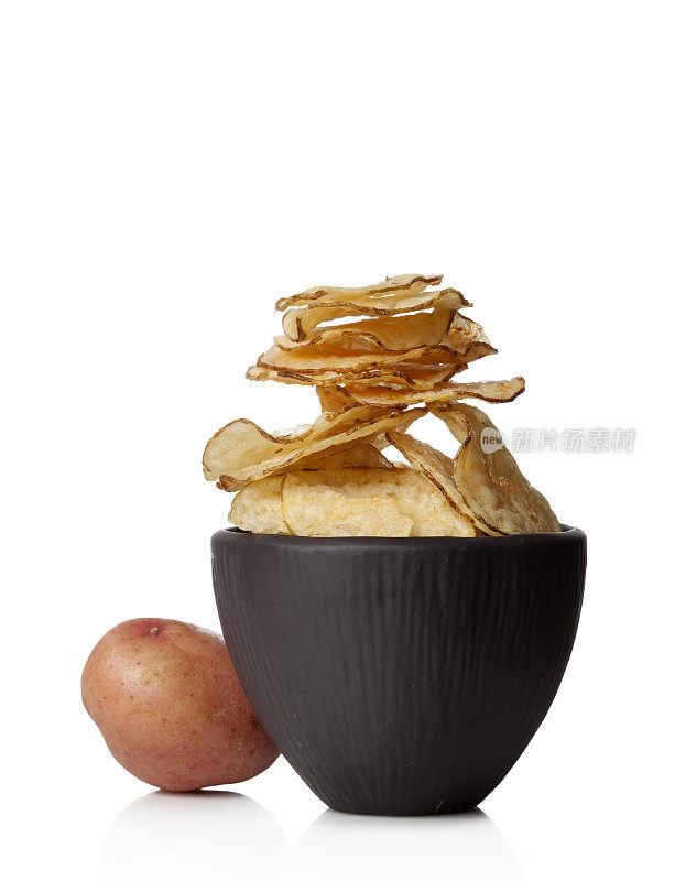 土豆片放在碗里